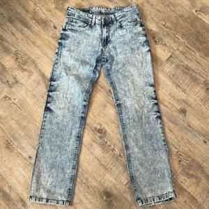 Acid Wash Jeans Women’s Size 31 Straight Leg denim Mile End Clark Relaxed Fit